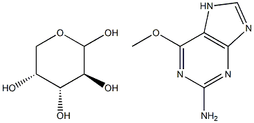 2-amino-6-methoxypurine arabinoside Struktur