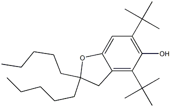 2,3-dihydro-5-hydroxy-2,2-dipentyl-4,6-di-tert-butylbenzofuran Struktur