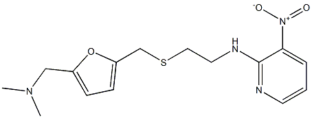 N-(2-((5-((dimethylamino)methyl)-2-furanyl)methylthio)ethyl)-(3-nitropyridin-2-yl)amine Struktur