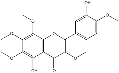 5,3'-dihydroxy-3,6,7,8,4'-pentamethoxyflavone Struktur