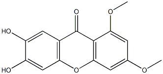 6,7-dihydroxy-1,3-dimethoxyxanthone Struktur