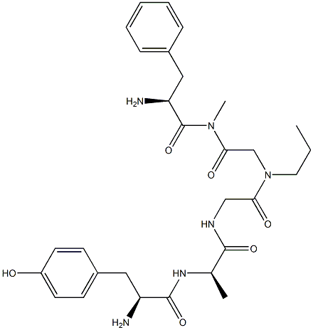 tyrosyl-D-alanyl-glycyl-methylphenylalanyl-N-propylglycinamide Struktur