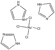 imidazolium-tetrachlorobisimidazole ruthenium(III) Struktur