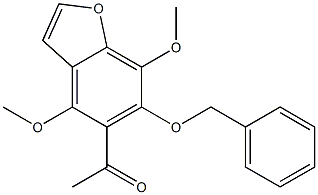 5-acetyl-6-benzyloxy-4,7-dimethoxybenzofuran Struktur