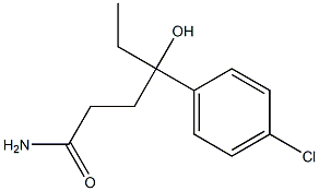 4-hydroxy-4-(4'-chlorophenyl)hexanamide Struktur