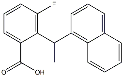 3-fluoro-2-(1-(1-naphthyl)ethyl)benzoic acid Struktur