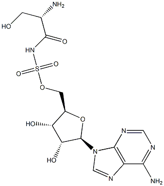 5'-O-(N-(seryl)sulfamoyl)adenosine Struktur