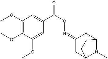 3-(3,4,5-trimethoxybenzoyloximino)-8-methyl-8-azabicyclo(3,2,1)octane Struktur