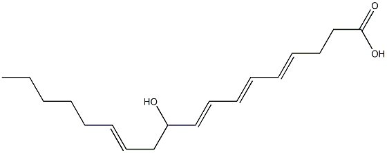 10-hydroxy-4,6,8,12-octadecatetraenoic acid Struktur