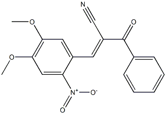 1-benzoyl-1-cyano-2-(4,5-dimethoxy-2-nitrophenyl)ethene Struktur