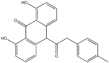 1,8-dihydroxy-10-(2-(4-methylphenyl)-1-oxoethyl)-9(10H)-anthracenone Struktur