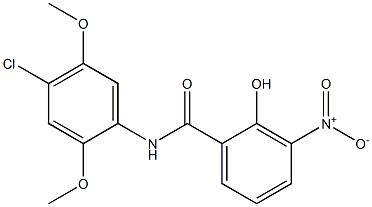 2',5'-DIMETHOXY-4'-CHLORO-3-NITROSALICYLANILIDE Struktur