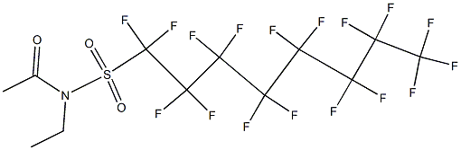 N-ETHYL-N-ACETYL-PERFLUOROOCTANESULFONAMIDE Struktur