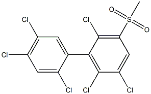 3-METHYLSULPHONYL-2,5,6,2',4',5'-HEXACHLOROBIPHENYL Struktur