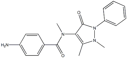 PARA-AMINOBENZOICACIDMETHYLANTIPYRYLAMIDE Struktur