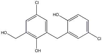 2,2'-DIHYDROXY-3-HYDROXYMETHYL-5,5'-DICHLORODIPHENYLMETHANE Struktur