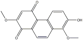 2,8-DIMETHOXY-7-HYDROXY-1,4-PHENANTHRENEQUINONE Struktur