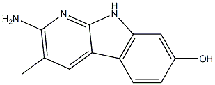 7-HYDROXY-2-AMINO-3-METHYL-9H-PYRIDO(2,3-B)INDOLE Struktur