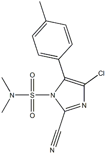 4-CHLORO-2-CYANO-N,N-DIMETHYL-5-PARA-TOLYLIMIDAZOLE-1-SULPHONAMIDE Struktur