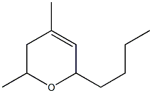 PYRAN,6-BUTYL-3,6-DIHYDRO-2,4-DIMETHYL- Struktur