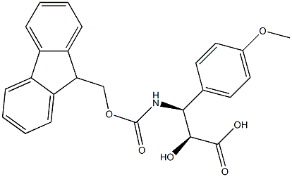 N-Fmoc-(2S,3S)-3-Amino-2-hydroxy-3-(4-methoxy-phenyl)-propanoic acid Struktur