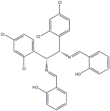 PHENOL, 2,2''-[[1,2-BIS(2,4-DICHLOROPHENYL)1,2-ETHANEDIYL]BIS(NITRILOMETHYLIDYNE)]BIS- R,S Struktur