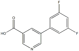 5-(3,5-Difluorophenyl)-nicotinic acid Struktur