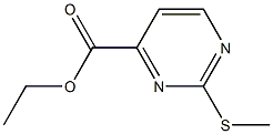 2-Methylsulfanyl-pyrimidine-4-carboxylic acid ethyl ester Struktur