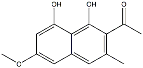 1-(1,8-dihydroxy-6-methoxy-3-methyl-naphthalen-2-yl)ethanone Struktur