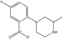 1-(4-Fluoro-2-nitrophenyl)-3-methylpiperazine Struktur