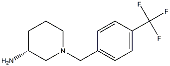 (3R)-1-[4-(trifluoromethyl)benzyl]piperidin-3-amine Struktur