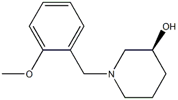 (3S)-1-(2-methoxybenzyl)piperidin-3-ol Struktur