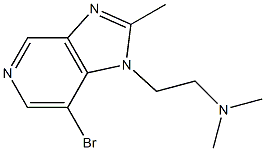 2-(7-bromo-2-methyl-1H-imidazo[4,5-c]pyridin-1-yl)-N,N-dimethylethanamine Struktur