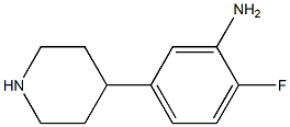 2-fluoro-5-piperidin-4-ylaniline Struktur