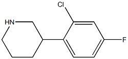 3-(2-chloro-4-fluorophenyl)piperidine Struktur