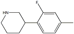 3-(2-fluoro-4-methylphenyl)piperidine Struktur