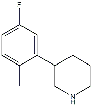 3-(5-fluoro-2-methylphenyl)piperidine Struktur