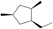 1,cis-3-dimethyl-cis-4-ethylcyclopentane Struktur