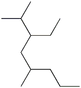 2,5-dimethyl-3-ethyloctane Struktur