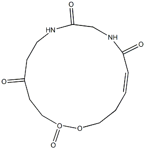 DIOXA-8,11-DIAZACYCLOHEXADEC-13-ENE-2,5,9,12-TETRONE Struktur