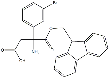 FMOC-3-AMINO-3-(3-BROMOPHENYL)-PROPIONIC ACID Struktur