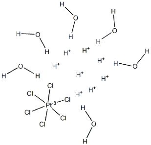 HYDROGEN HEXACHLORPLATINIC HEXAHYDRATE Struktur