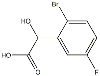 2-BROMO-5-FLUOROMANDELIC ACID Struktur