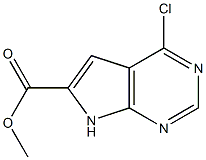 methyl4-chloro-7H-pyrrolo[2,3-d]pyrimidine-6-carboxylate Struktur