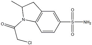 1-(CHLOROACETYL)-2-METHYLINDOLINE-5-SULFONAMIDE Struktur