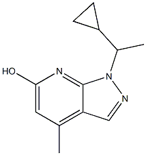 1-(1-CYCLOPROPYLETHYL)-4-METHYL-1H-PYRAZOLO[3,4-B]PYRIDIN-6-OL Struktur