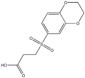 3-(2,3-DIHYDRO-1,4-BENZODIOXIN-6-YLSULFONYL)PROPANOIC ACID Struktur