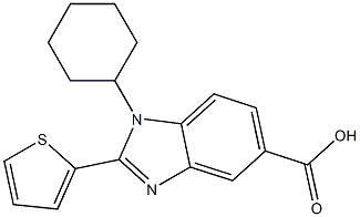 1-CYCLOHEXYL-2-THIEN-2-YL-1H-BENZIMIDAZOLE-5-CARBOXYLIC ACID Struktur