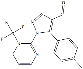 5-(P-TOLYL)-1-[3-(TRIFLUOROMETHYL)PYRIMIDIN-2-YL]-4-FORMYLPYRAZOLE Struktur