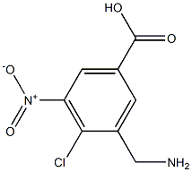 3-AMINO METHYL-4-CHLORO-5-NITROBENZOIC ACID Struktur